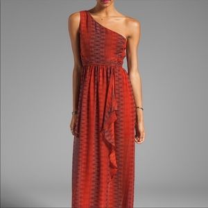 Alice + Olivia Pamela One Shoulder Silk Dress size 2 Like New